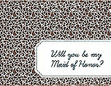 Front View Thumbnail - Almond & Peacock Teal Will You Be My Maid of Honor Card - Petal