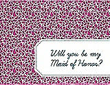 Front View Thumbnail - American Beauty & Peacock Teal Will You Be My Maid of Honor Card - Petal