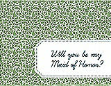 Front View Thumbnail - Apple Slice & Peacock Teal Will You Be My Maid of Honor Card - Petal