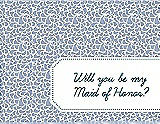 Front View Thumbnail - Arctic & Peacock Teal Will You Be My Maid of Honor Card - Petal