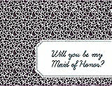 Front View Thumbnail - Aubergine & Peacock Teal Will You Be My Maid of Honor Card - Petal