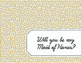 Front View Thumbnail - Buttercup & Peacock Teal Will You Be My Maid of Honor Card - Petal