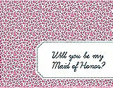 Front View Thumbnail - Begonia & Peacock Teal Will You Be My Maid of Honor Card - Petal