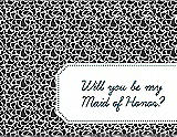 Front View Thumbnail - Black & Peacock Teal Will You Be My Maid of Honor Card - Petal