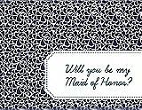Front View Thumbnail - Blueberry & Peacock Teal Will You Be My Maid of Honor Card - Petal