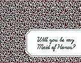 Front View Thumbnail - Burgundy & Peacock Teal Will You Be My Maid of Honor Card - Petal