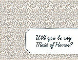 Front View Thumbnail - Cameo & Peacock Teal Will You Be My Maid of Honor Card - Petal