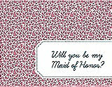 Front View Thumbnail - Carnation & Peacock Teal Will You Be My Maid of Honor Card - Petal