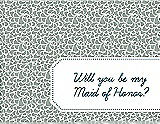 Front View Thumbnail - Celadon & Peacock Teal Will You Be My Maid of Honor Card - Petal