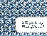 Front View Thumbnail - Cornflower & Peacock Teal Will You Be My Maid of Honor Card - Petal