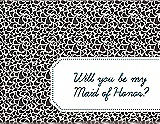 Front View Thumbnail - Chocolate & Peacock Teal Will You Be My Maid of Honor Card - Petal