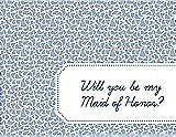 Front View Thumbnail - Cloudy & Peacock Teal Will You Be My Maid of Honor Card - Petal
