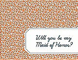 Front View Thumbnail - Clementine & Peacock Teal Will You Be My Maid of Honor Card - Petal