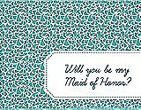 Front View Thumbnail - Capri & Peacock Teal Will You Be My Maid of Honor Card - Petal
