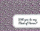 Front View Thumbnail - Dahlia & Peacock Teal Will You Be My Maid of Honor Card - Petal