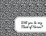 Front View Thumbnail - Ebony & Peacock Teal Will You Be My Maid of Honor Card - Petal