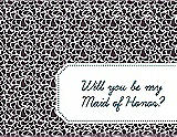 Front View Thumbnail - Eggplant & Peacock Teal Will You Be My Maid of Honor Card - Petal