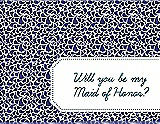 Front View Thumbnail - Electric Blue & Peacock Teal Will You Be My Maid of Honor Card - Petal