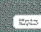 Front View Thumbnail - Emerald & Peacock Teal Will You Be My Maid of Honor Card - Petal