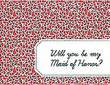 Front View Thumbnail - Perfect Coral & Peacock Teal Will You Be My Maid of Honor Card - Petal
