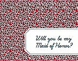 Front View Thumbnail - Flame & Peacock Teal Will You Be My Maid of Honor Card - Petal