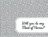 Front View Thumbnail - Frost & Peacock Teal Will You Be My Maid of Honor Card - Petal