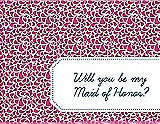 Front View Thumbnail - Fuchsia & Peacock Teal Will You Be My Maid of Honor Card - Petal