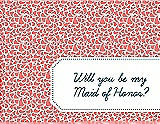 Front View Thumbnail - Ginger & Peacock Teal Will You Be My Maid of Honor Card - Petal