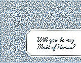 Front View Thumbnail - Ice Blue & Peacock Teal Will You Be My Maid of Honor Card - Petal