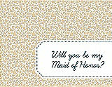 Front View Thumbnail - Ice Yellow & Peacock Teal Will You Be My Maid of Honor Card - Petal