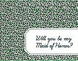 Front View Thumbnail - Ivy & Peacock Teal Will You Be My Maid of Honor Card - Petal