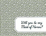 Front View Thumbnail - Kiwi & Peacock Teal Will You Be My Maid of Honor Card - Petal