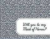 Front View Thumbnail - Larkspur Blue & Peacock Teal Will You Be My Maid of Honor Card - Petal