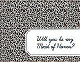 Front View Thumbnail - Latte & Peacock Teal Will You Be My Maid of Honor Card - Petal