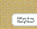 Front View Thumbnail - Mango & Peacock Teal Will You Be My Maid of Honor Card - Petal