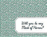 Front View Thumbnail - Meadow & Peacock Teal Will You Be My Maid of Honor Card - Petal