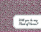 Front View Thumbnail - Merlot & Peacock Teal Will You Be My Maid of Honor Card - Petal
