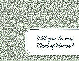 Front View Thumbnail - Mermaid & Peacock Teal Will You Be My Maid of Honor Card - Petal
