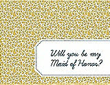 Front View Thumbnail - Marigold & Peacock Teal Will You Be My Maid of Honor Card - Petal
