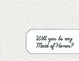 Front View Thumbnail - Marshmallow & Peacock Teal Will You Be My Maid of Honor Card - Petal