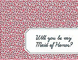 Front View Thumbnail - Nectar & Peacock Teal Will You Be My Maid of Honor Card - Petal