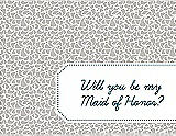 Front View Thumbnail - Oyster & Peacock Teal Will You Be My Maid of Honor Card - Petal