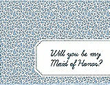 Front View Thumbnail - Pale Blue & Peacock Teal Will You Be My Maid of Honor Card - Petal