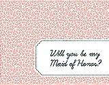 Front View Thumbnail - Primrose & Peacock Teal Will You Be My Maid of Honor Card - Petal