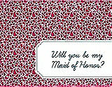 Front View Thumbnail - Posie & Peacock Teal Will You Be My Maid of Honor Card - Petal