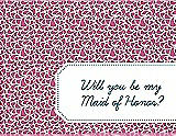 Front View Thumbnail - Pretty In Pink & Peacock Teal Will You Be My Maid of Honor Card - Petal