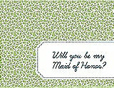Front View Thumbnail - Pistachio & Peacock Teal Will You Be My Maid of Honor Card - Petal