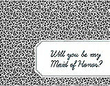 Front View Thumbnail - Quarry & Peacock Teal Will You Be My Maid of Honor Card - Petal