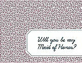 Front View Thumbnail - Quartz & Peacock Teal Will You Be My Maid of Honor Card - Petal