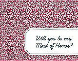 Front View Thumbnail - Rose Quartz & Peacock Teal Will You Be My Maid of Honor Card - Petal